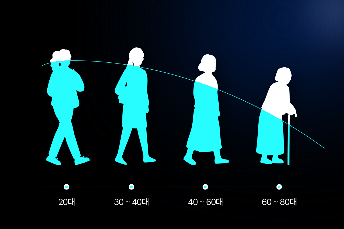 NAD+ 수치 감소 이미지